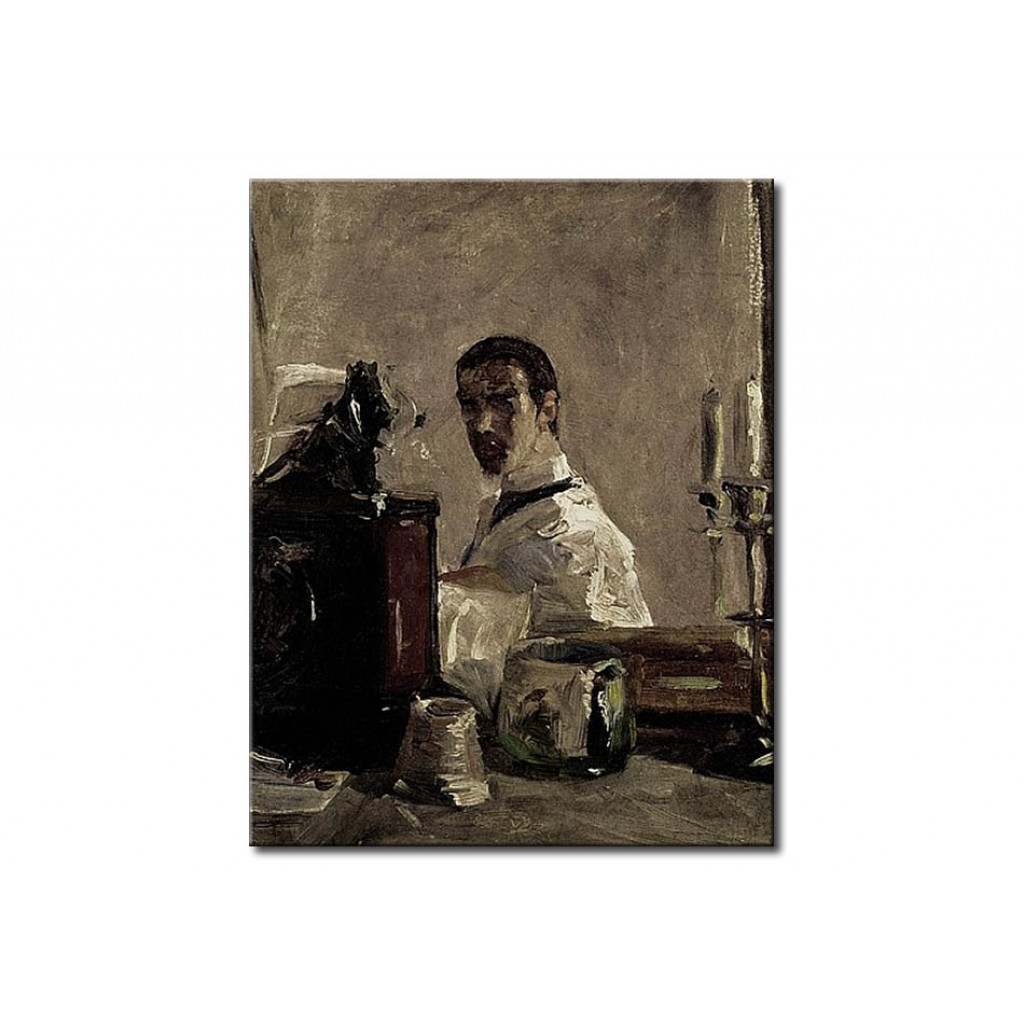 Schilderij  Henri De Toulouse-Lautrec: Self Portrait