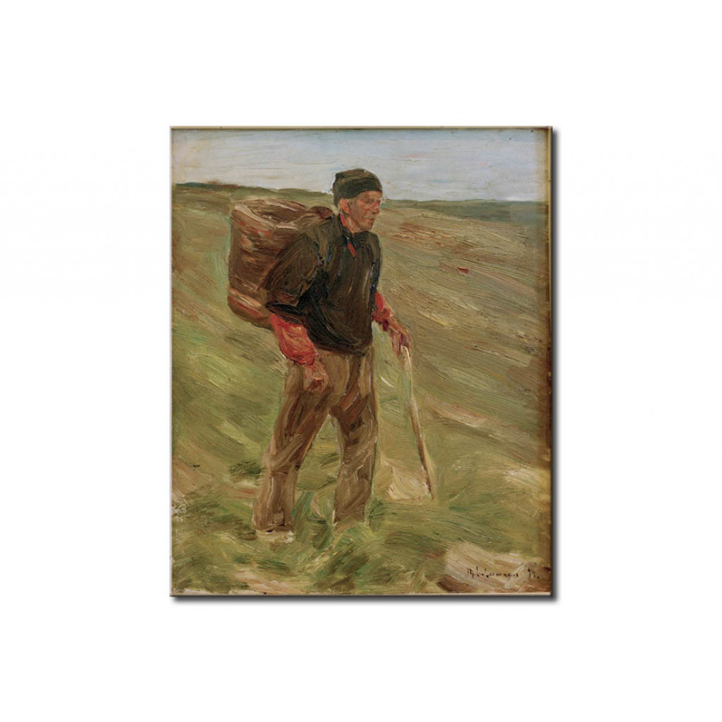 Schilderij  Max Liebermann: Study For Farmer With Pannier