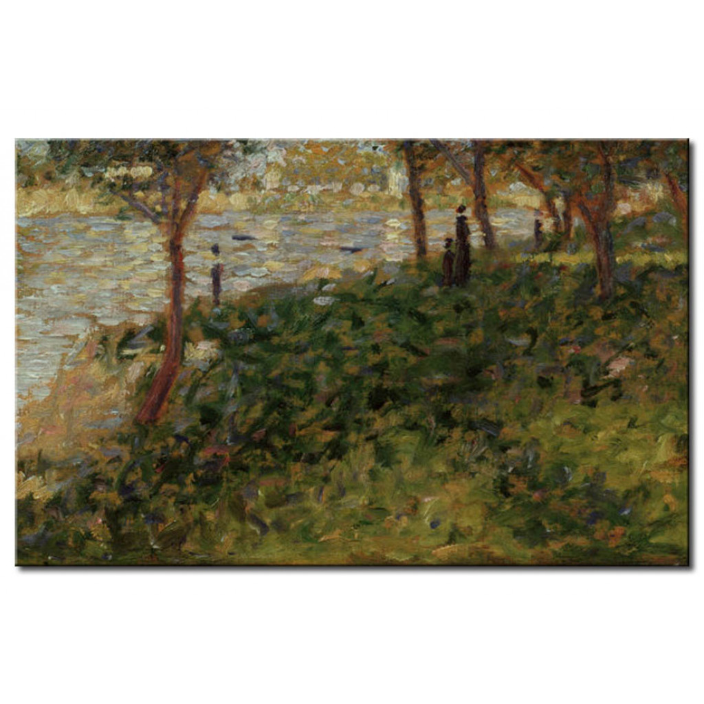 Schilderij  Georges Seurat: Étude Pour La Grande Jatte, Moyenne Distance, Gauche