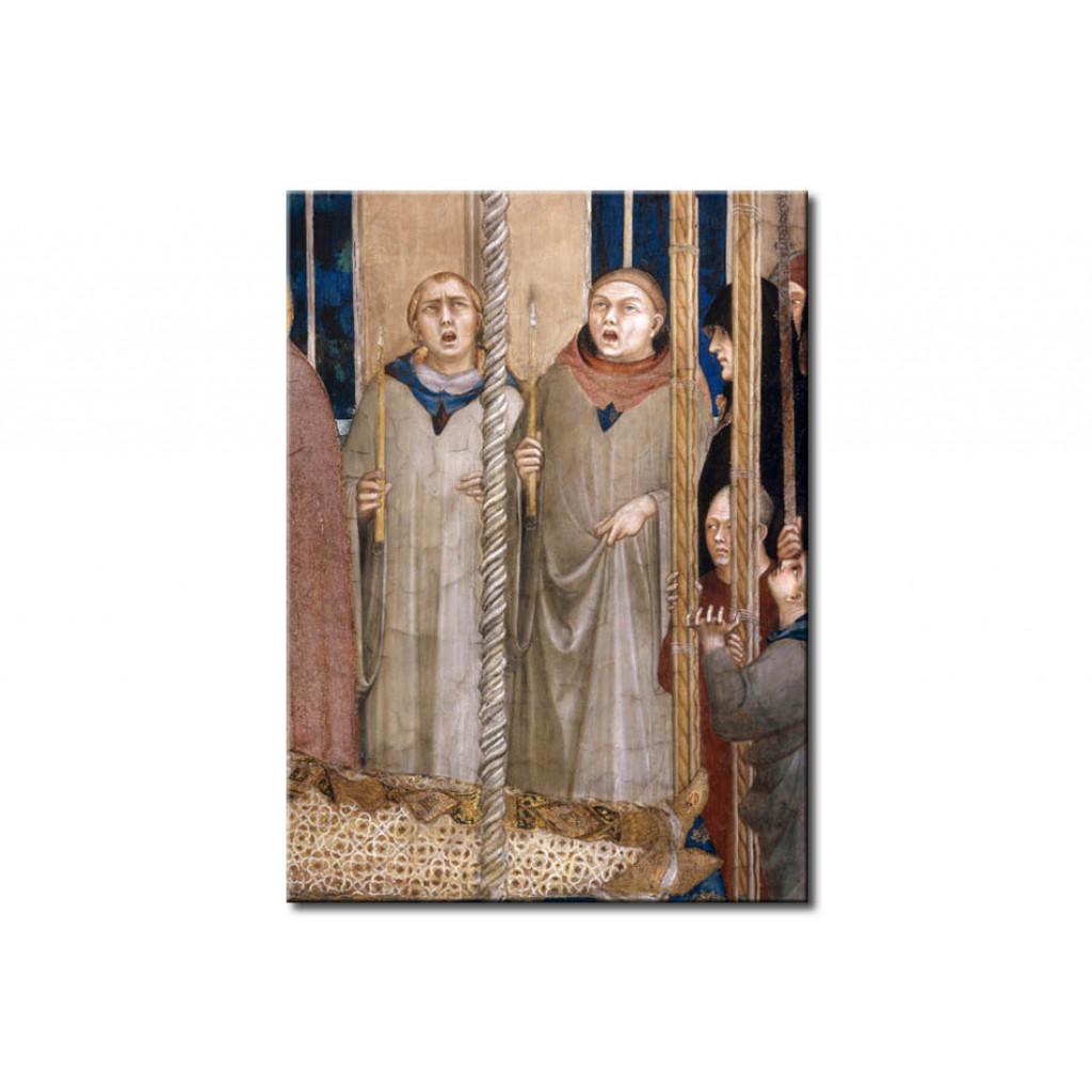 Schilderij  Simone Martini: The Exequies Of St. Martin Of Tours
