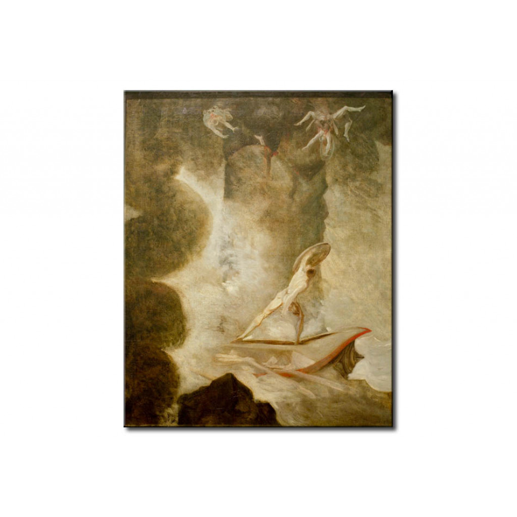 Schilderij  Johann Heinrich Füssli: Odysseus Between Scylla And Charybdis