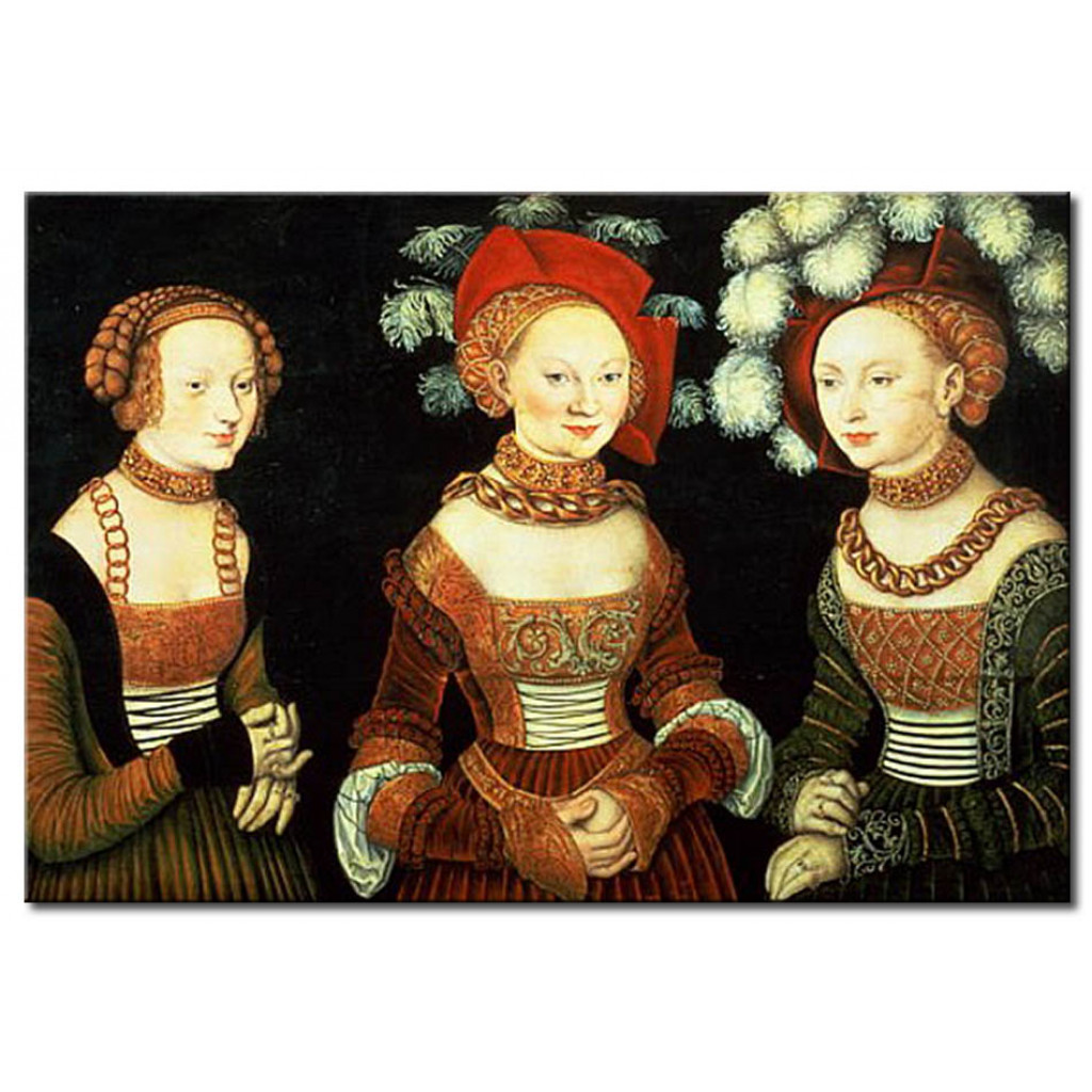 Schilderij  Lucas Cranach De Oudere: Three Princesses Of Saxony, Sibylla