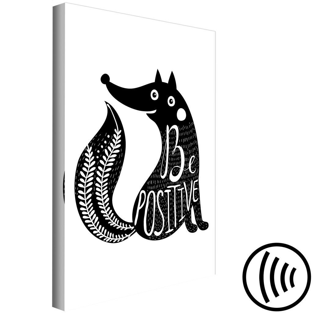 Obraz Motywacyjny Lisek (1-częściowy) - Zwierzę Z Napisem Po Angielsku
