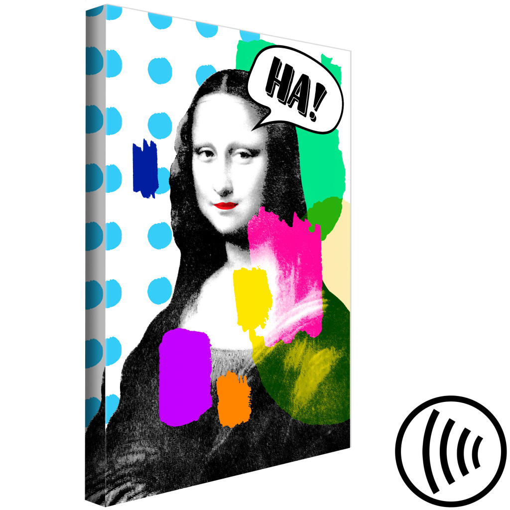 Quadro Pintado Mulher Em Pop Art (1 Peça) - Retrato Modernista Da Mona Lisa