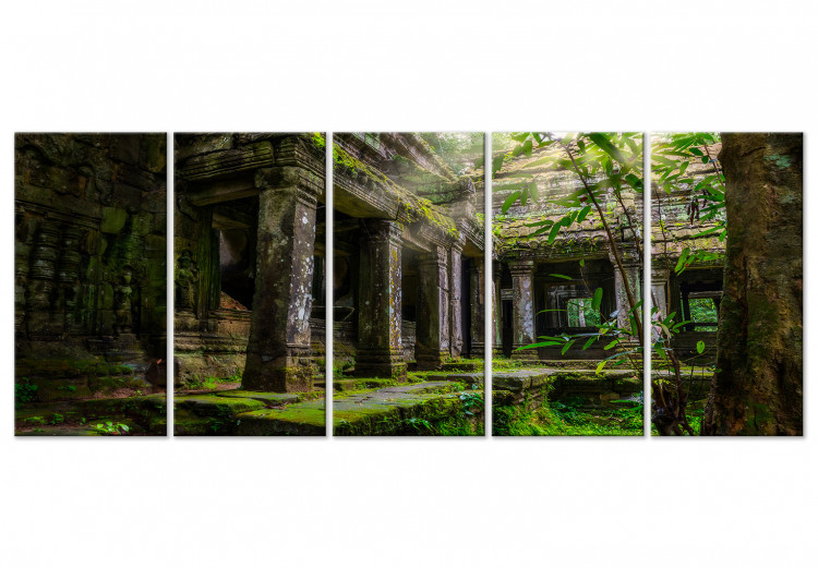 Canvas Art Print Buddhist temple - Buddhist architecture surrounded by nature and vegetation 124377