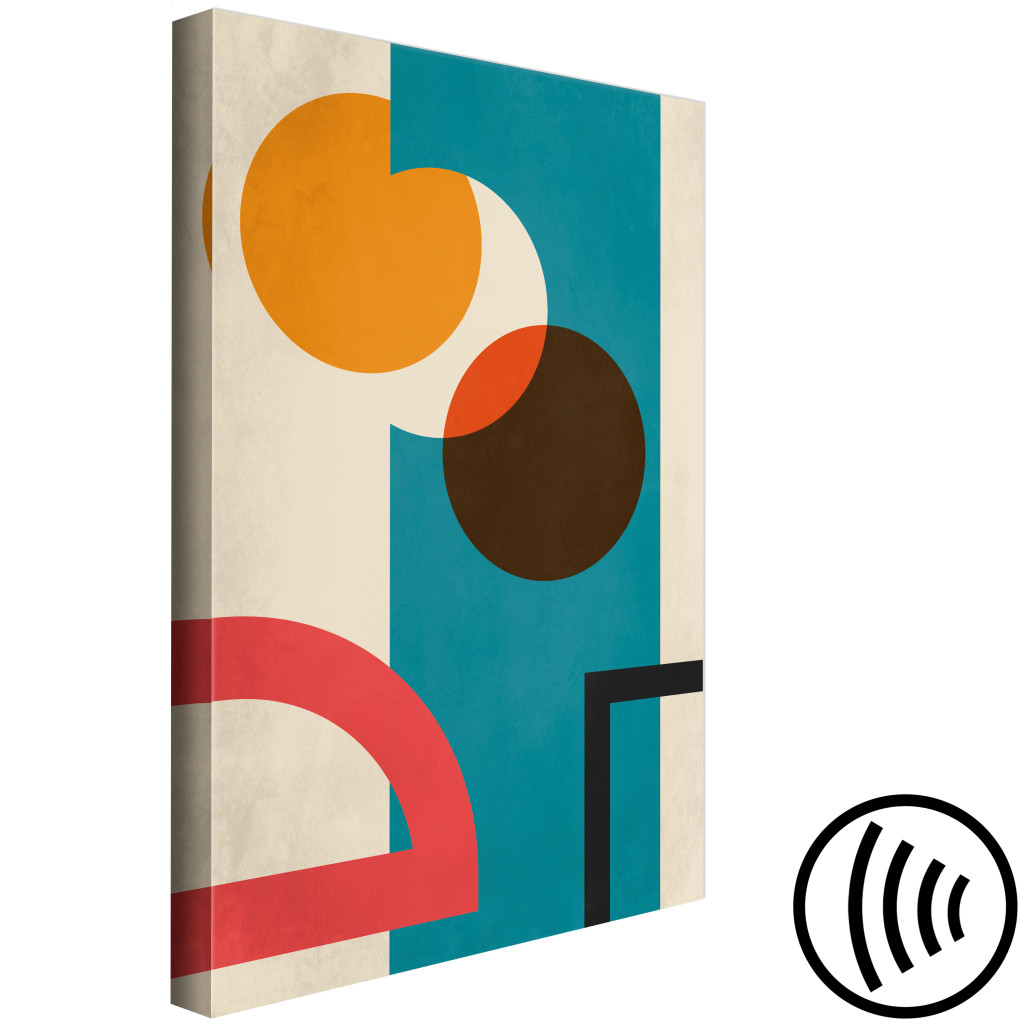 Canvastavla Färgglad Geometri - Modernistisk Abstraktion Med Färgglada Figurer