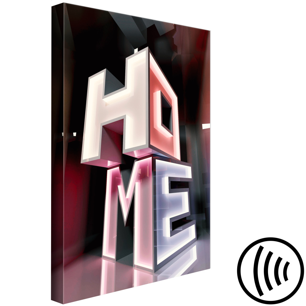 Pintura Neon Home 3D - Texto Geométrico Em Pastel Em Inglês