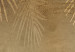 Papier peint moderne Abstraction beige - composition avec des feuilles exotiques dorées 142377 additionalThumb 4