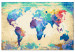 Wandbild zum Malen nach Zahlen Colorful Continents - Watercolor World Map in Rainbow Colors 148877 additionalThumb 7