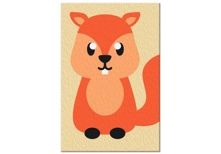 Painting Kit for Children Little Trickster - Portrait of a Young Squirrel on a Beige Background 149777 additionalImage 7