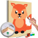 Painting Kit for Children Little Trickster - Portrait of a Young Squirrel on a Beige Background 149777