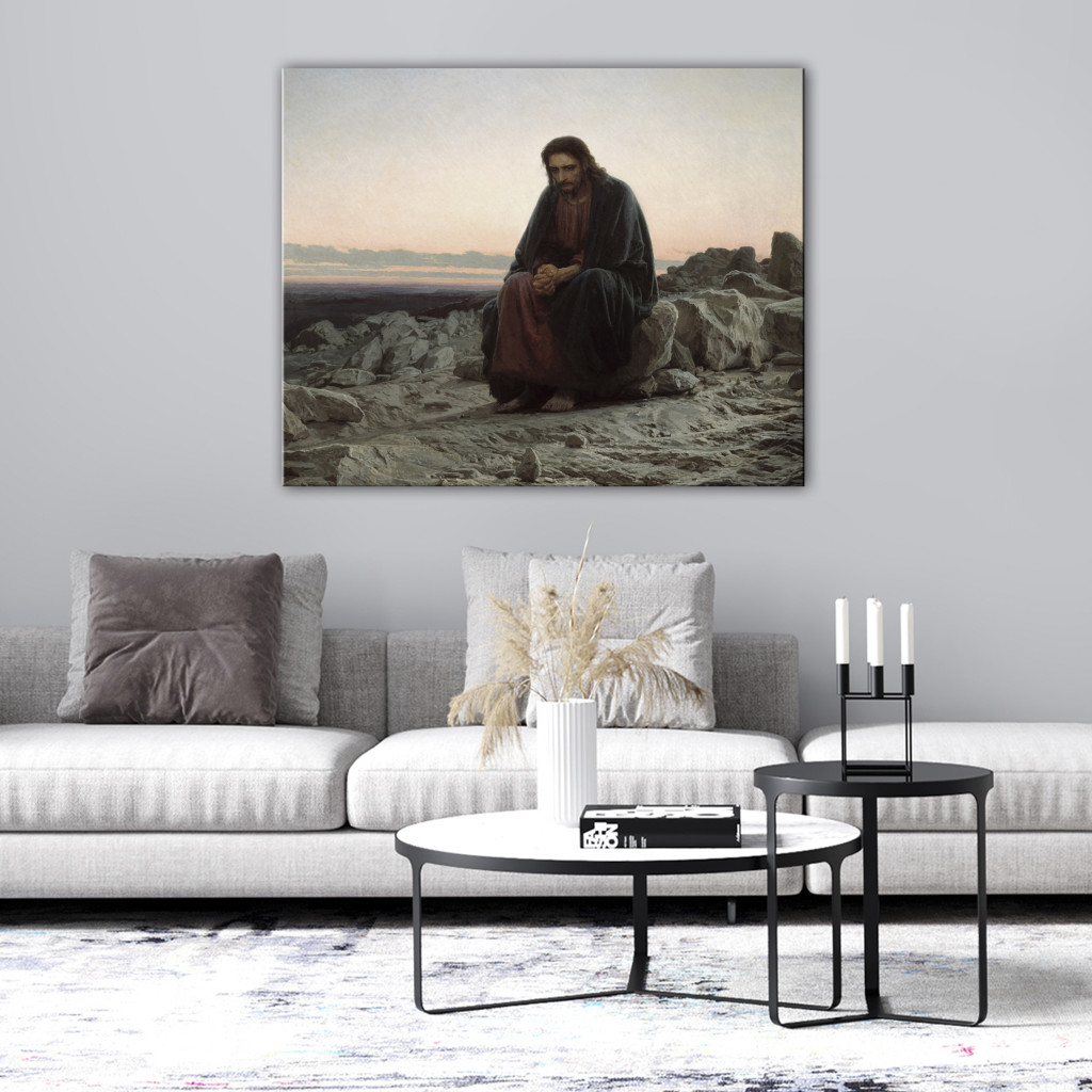 Canvastavla Christ In The Desert