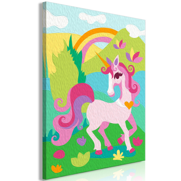 Painting Kit for Children Beautiful Unicorn - A Pink Animal on a Green Meadow 150577 additionalImage 5