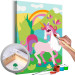 Painting Kit for Children Beautiful Unicorn - A Pink Animal on a Green Meadow 150577