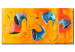 Canvas Trumpets (1-piece) - abstraction with trumpets and notes on a vibrant background 46777