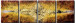 Cuadro moderno Ilusión (4 piezas) - túnel abstracto con adornos dorados 47777