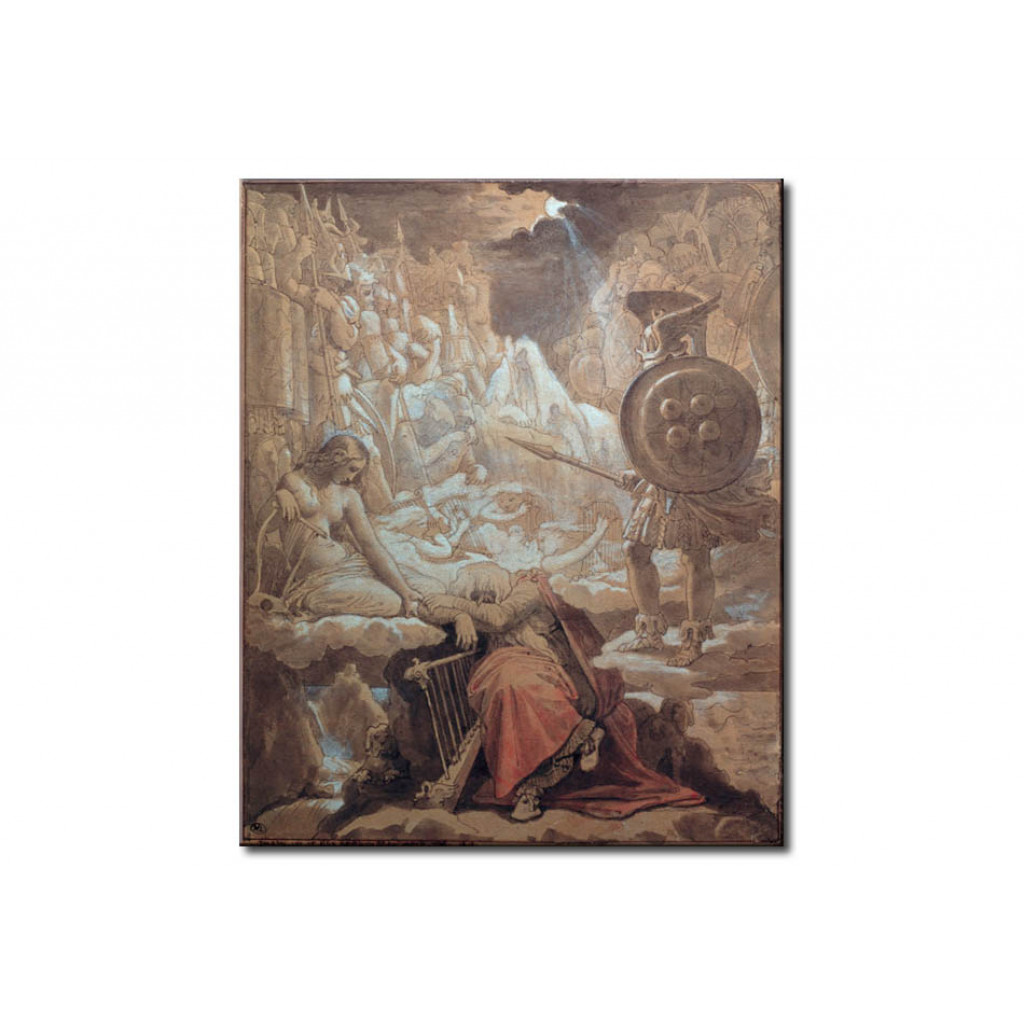 Schilderij  Jean-Auguste-Dominique Ingres: Le Songe D'Ossian