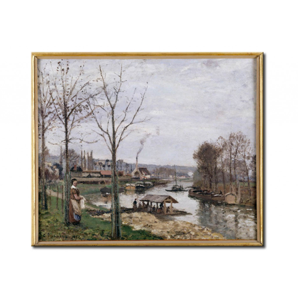 Schilderij  Camille Pissarro: Port-Marly, Le Lavoir