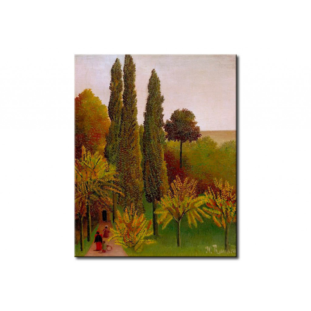 Schilderij  Henri Rousseau: La Promenade Au Parc Des Buttes-Chaumont