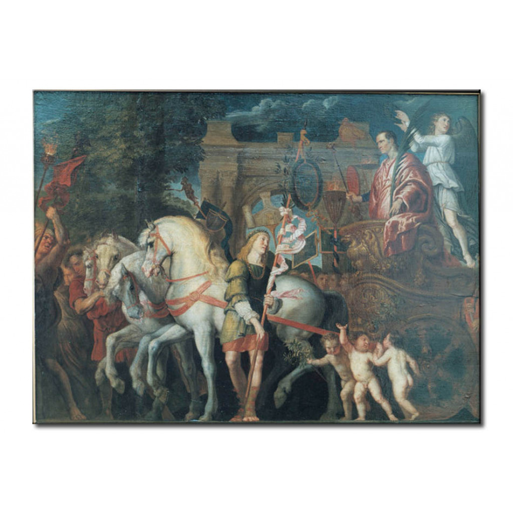 Schilderij  Peter Paul Rubens: Triumph Of Caesar