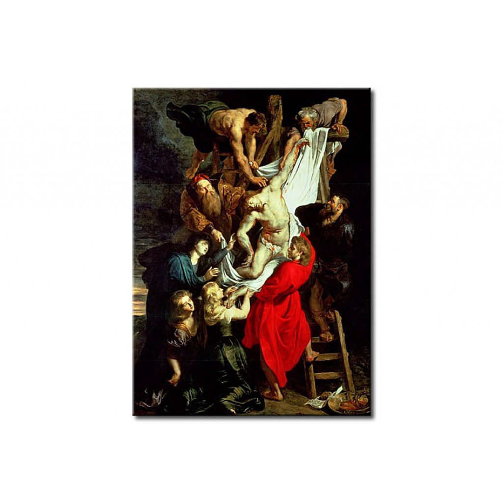 Schilderij  Peter Paul Rubens: The Descent From The Cross, Central Panel Of The Triptych