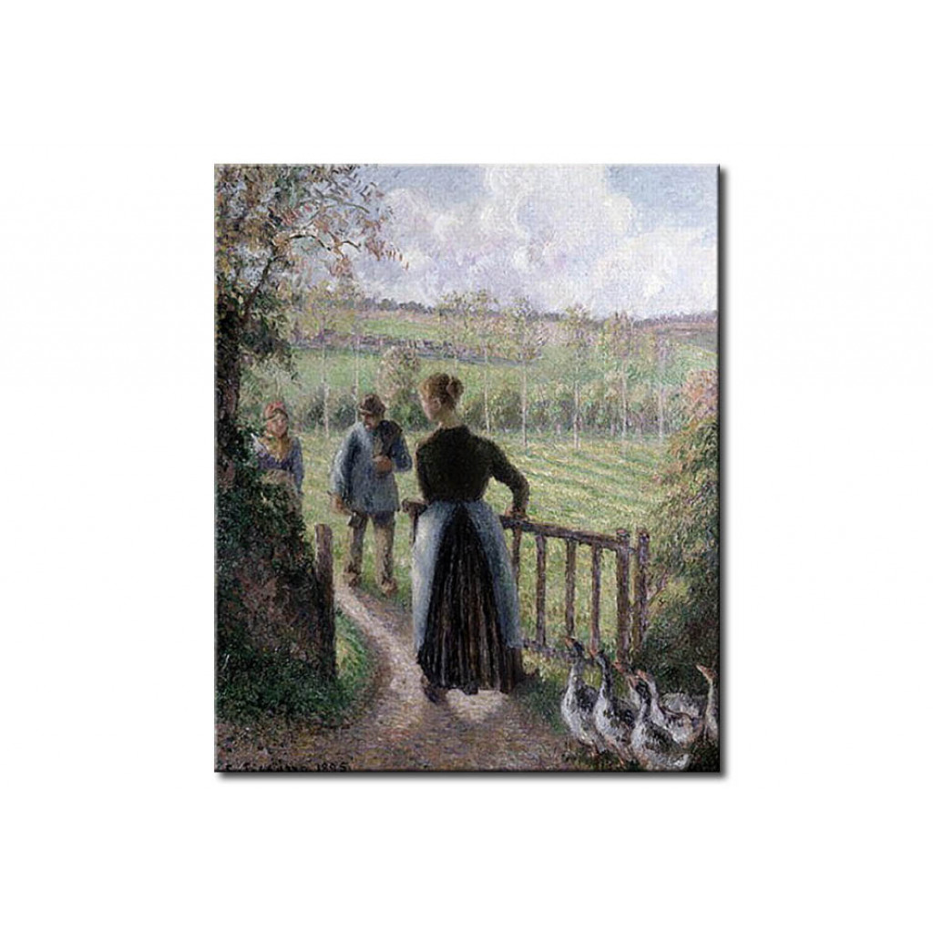 Schilderij  Camille Pissarro: The Woman With The Geese