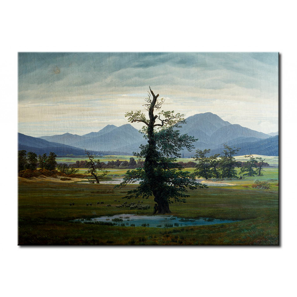 Schilderij  Caspar David Friedrich: Der Einsame Baum