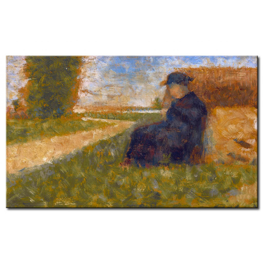 Schilderij  Georges Seurat: Figure Massive Dans Un Paysage à Barbizon