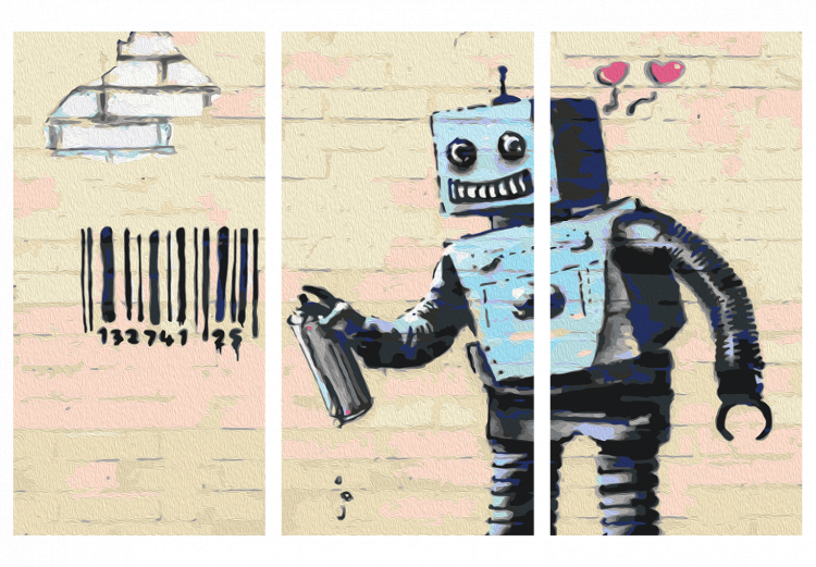 Malen nach Zahlen Bild Banksy Robot Graffiti 108387 additionalImage 7