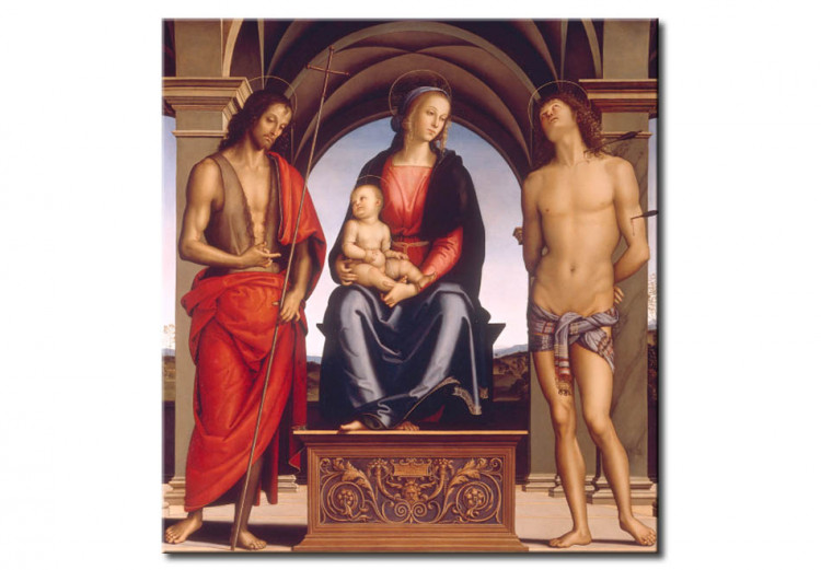 Quadro famoso Madonna and Child and Saints John the Baptist and Sebastian 108887