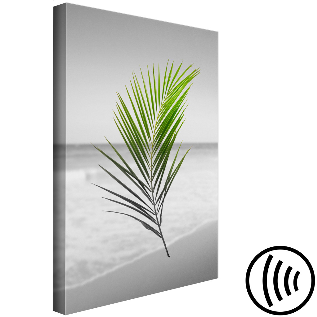 Schilderij  Minimalistische : Green Palm Branch (1 Part) Vertical