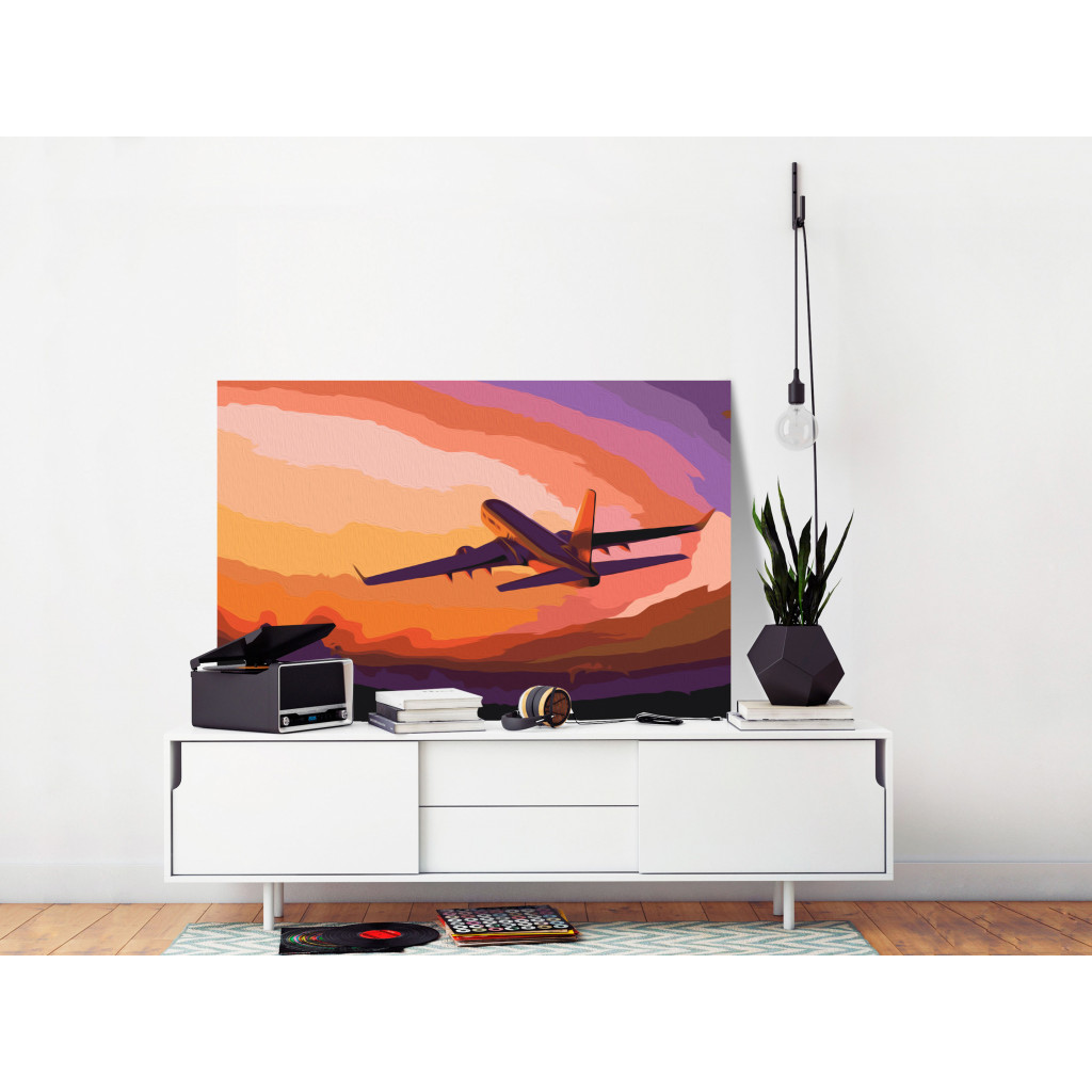 Obraz Do Malowania Po Numerach Samolot W Przestworzach