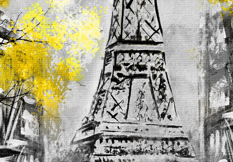 Obraz Paryskie rendez-vous (1-częściowy) pionowy żółty 123087 additionalImage 5