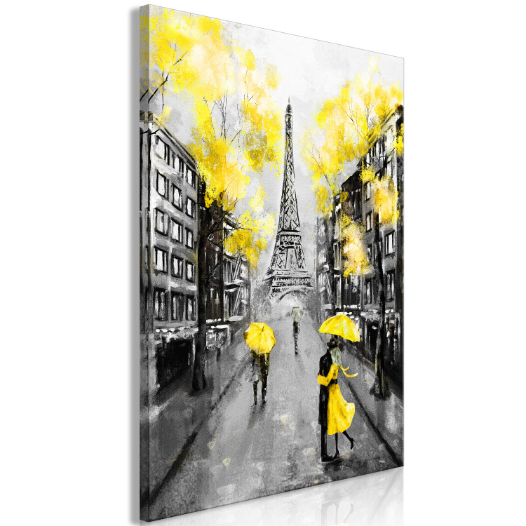 Obraz Paryskie rendez-vous (1-częściowy) pionowy żółty 123087 additionalImage 2