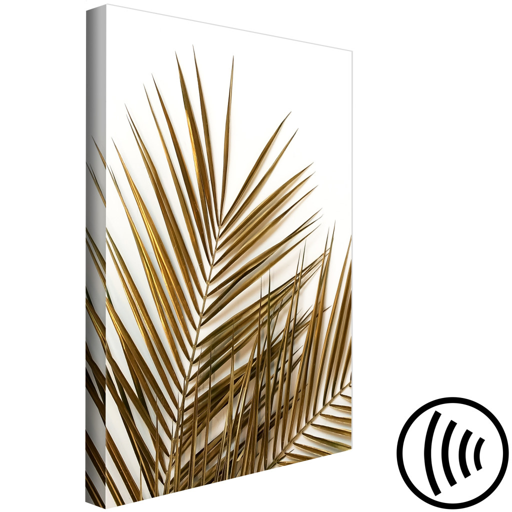 Pintura Folhas De Palmeira Secas - Foto Com Motivo Vegetal Sobre Fundo Branco