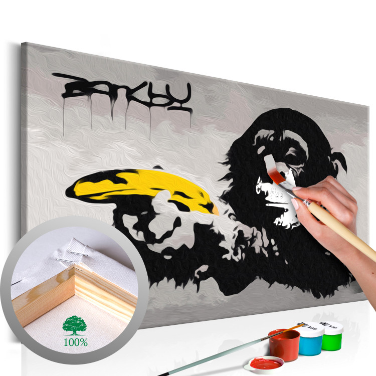  Dibujo para pintar con números Mono (Banksy Street Art Graffiti) 132487