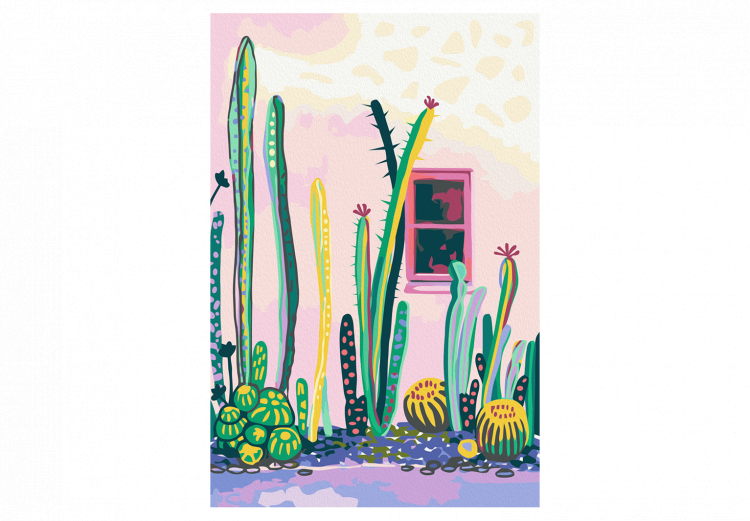 Obraz do malowania po numerach Wysokie kaktusy 136987 additionalImage 3