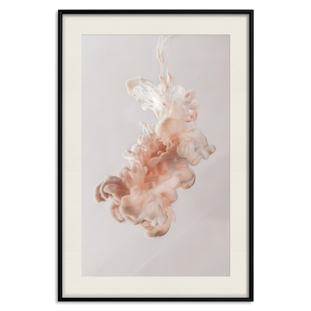 Poster Decorativo Paint In Water - Minimalism Of An Abstract Three-Dimensional Shape