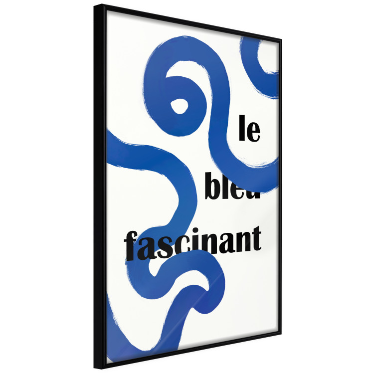 Wall Poster Fascinating Blue - Abstract Lines Intertwined With the Inscription 149887 additionalImage 7