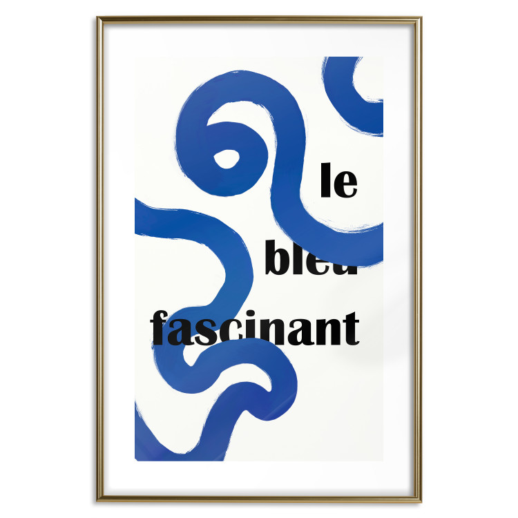 Wall Poster Fascinating Blue - Abstract Lines Intertwined With the Inscription 149887 additionalImage 25
