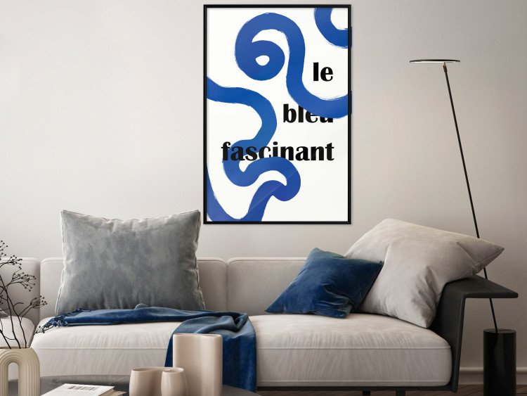 Wall Poster Fascinating Blue - Abstract Lines Intertwined With the Inscription 149887 additionalImage 11