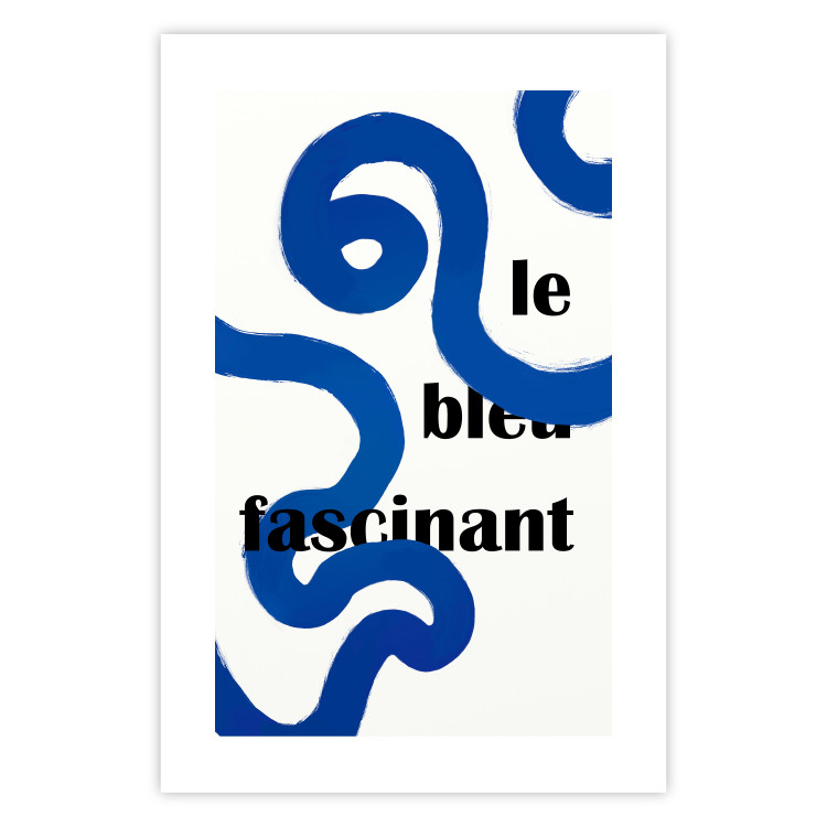 Cartel Fascinating Blue - Abstract Lines Intertwined With the Inscription 149887 additionalImage 21