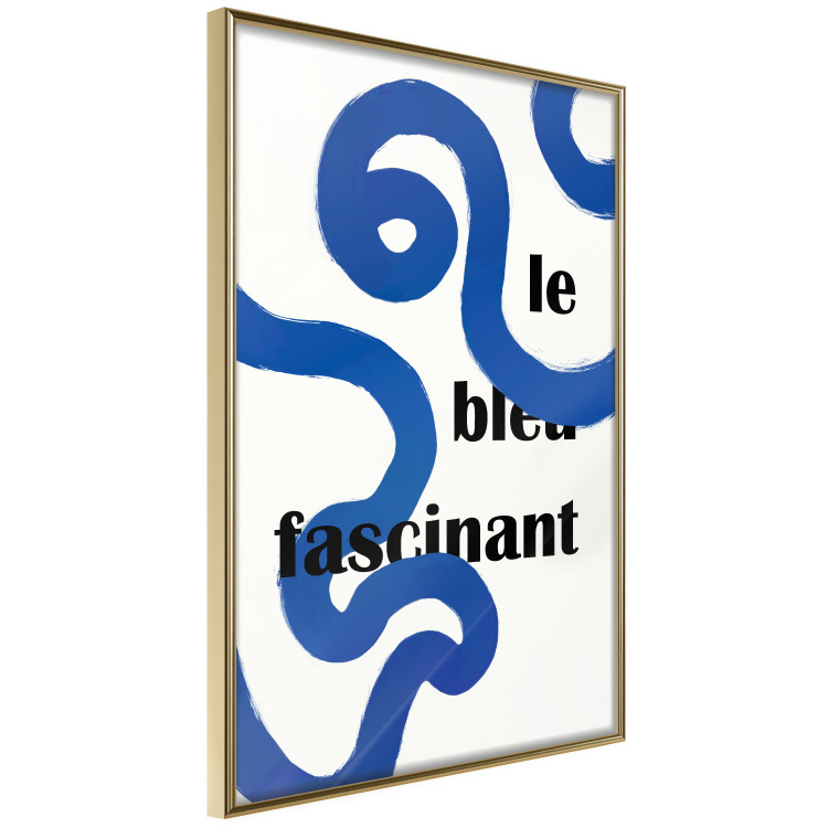 Wall Poster Fascinating Blue - Abstract Lines Intertwined With the Inscription 149887 additionalImage 6