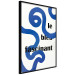 Wall Poster Fascinating Blue - Abstract Lines Intertwined With the Inscription 149887 additionalThumb 7