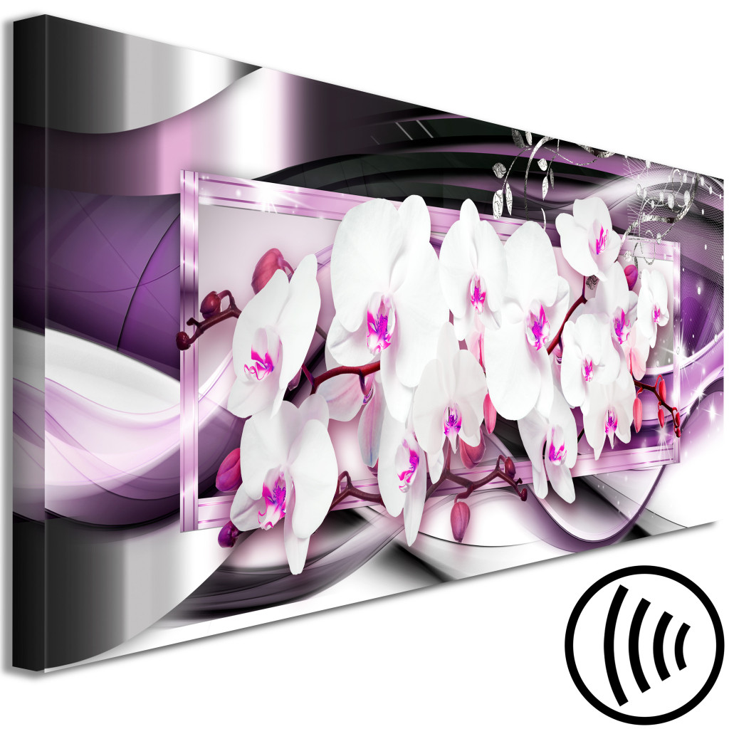 Schilderij  Florale Motieven: Purple Orchids (1 Part) Narrow