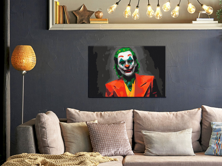 Paint by number Clown Smile - Portrait of a Man in Colorful Disguise 150387 additionalImage 2
