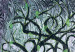Quadro Natura (3 parti) - astrazione con alberi, foglie e disegni 47187 additionalThumb 3