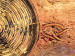 Obraz Abstrakcja (5-częściowy) - złota fantazja z kołami na czerwonym tle 47987 additionalThumb 3