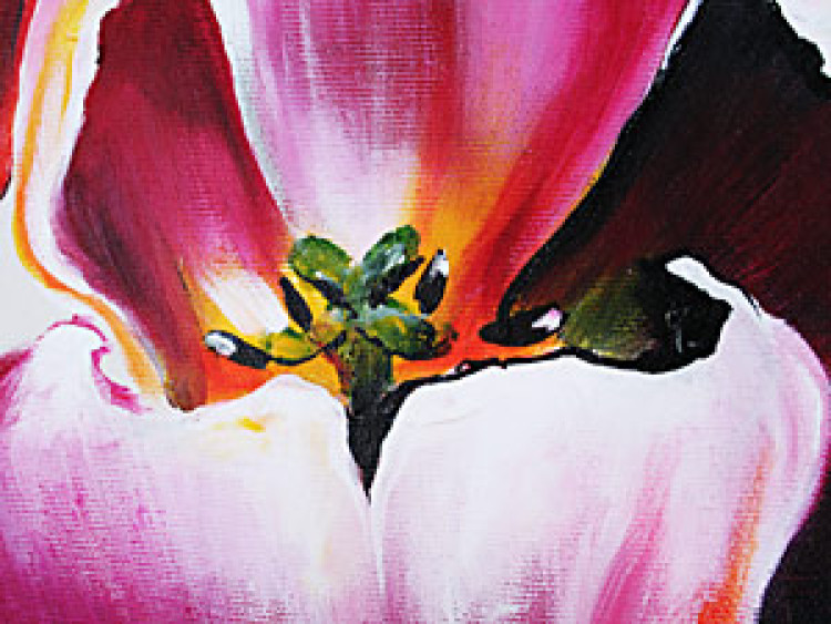 Tableau moderne Fleurs de mai (4 pièces) - Tulipes colorées sur fond délicat 48687 additionalImage 3