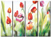 Tableau moderne Fleurs de mai (4 pièces) - Tulipes colorées sur fond délicat 48687